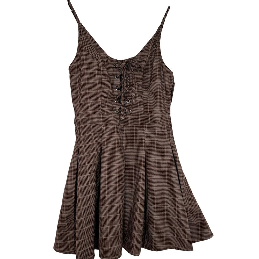 Social Collision Corset Lace Up Dress Goth Dark Academia Small